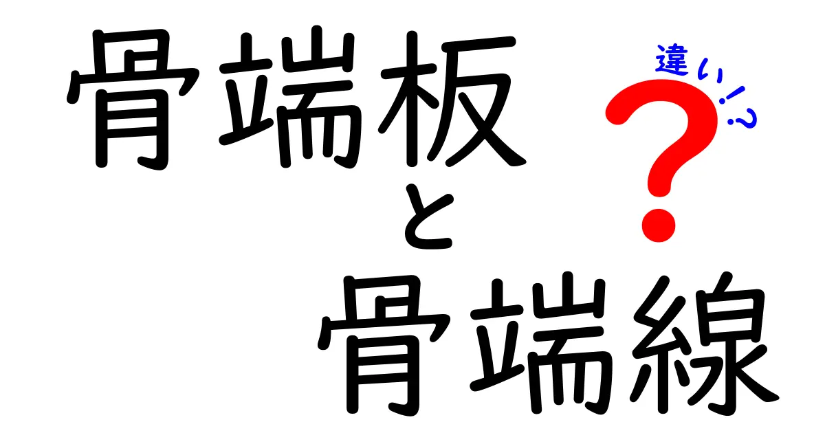 骨端板と骨端線の違いを徹底解説！成長期の体の仕組みを中学生にもわかりやすく