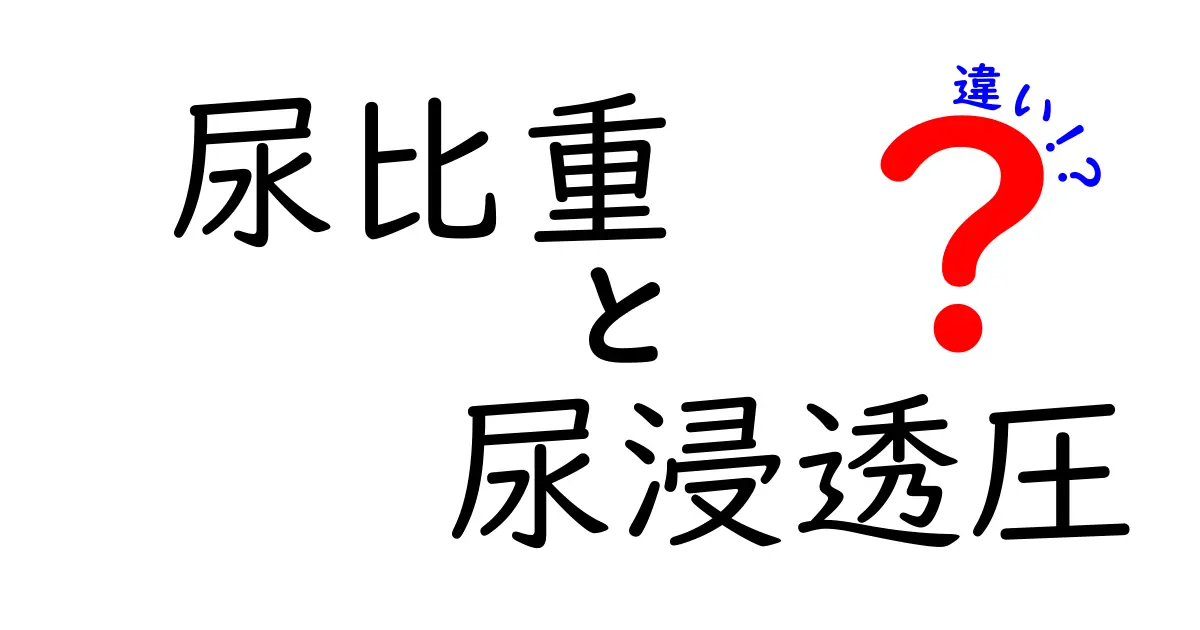 尿比重と尿浸透圧の違いを徹底解説！中学生にも分かるわかりやすい比較ガイド