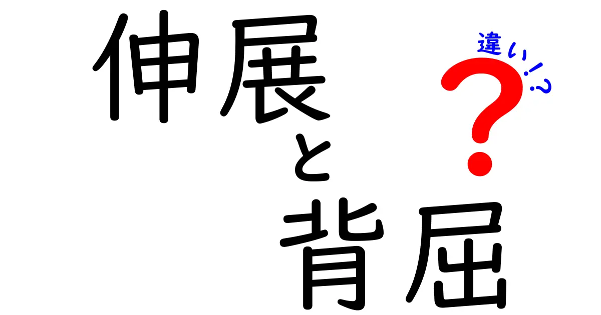 伸展と背屈の違いをまるごと解説！中学生にもわかる体の動きの基礎