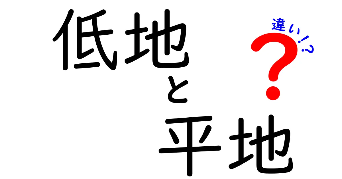 【図解付き】低地と平地の違いを徹底解説！中学生にも分かる地形の基礎