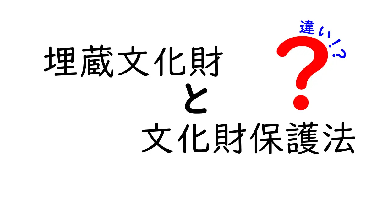 埋蔵文化財と文化財保護法の違いをわかりやすく解説｜基礎から現場まで