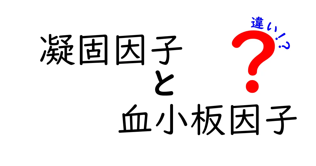 凝固因子と血小板因子の違いを徹底解説！血が止まる仕組みを中学生にもわかる図解付き