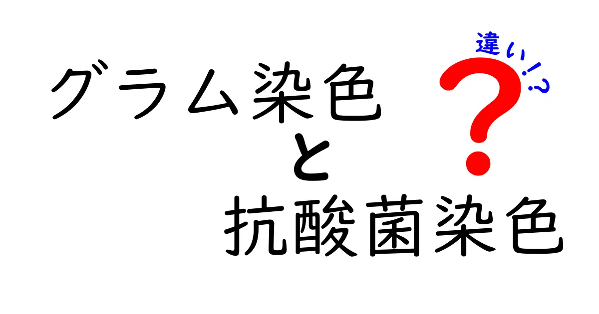 グラム染色と抗酸菌染色の違いを徹底解説！細菌の色の秘密をわかりやすく紹介