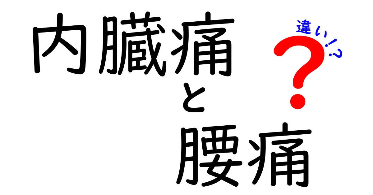 内臓痛と腰痛の違いを徹底解説｜見分け方と受診の目安を中学生にもわかる言葉で