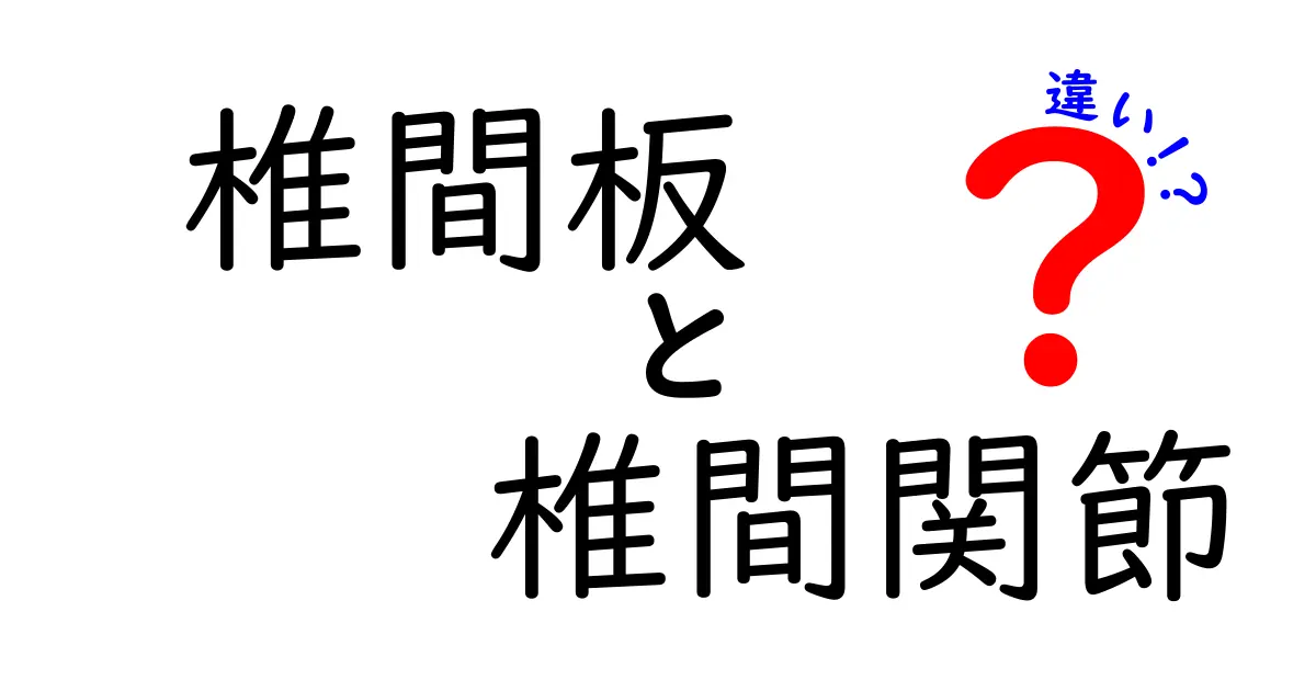 椎間板と椎間関節の違いを徹底解説｜痛みの原因を知って正しいケアをしよう