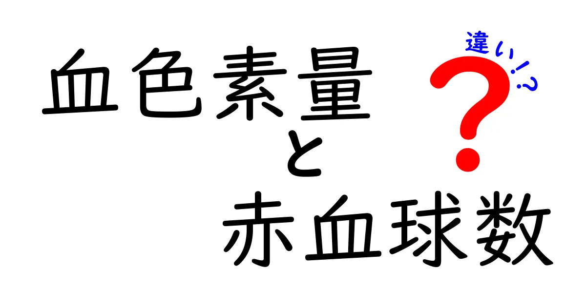 血色素量と赤血球数の違いを正しく理解するためのガイド