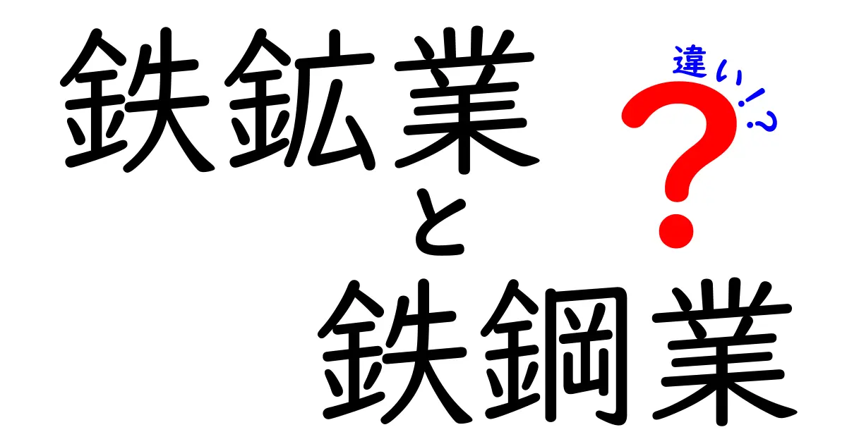 鉄鉱業と鉄鋼業の違いを徹底解説！原料から製品まで、鉄の旅路を知ろう