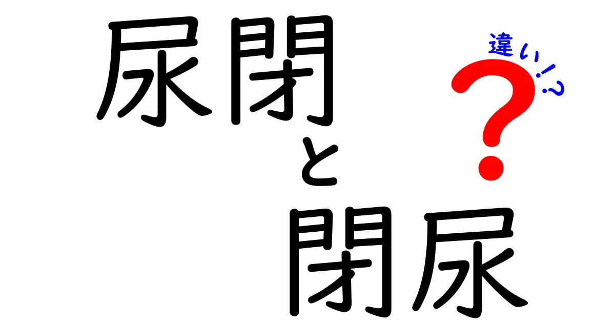 尿閉と閉尿の違いを徹底解説｜症状・原因・治療をわかりやすく比較