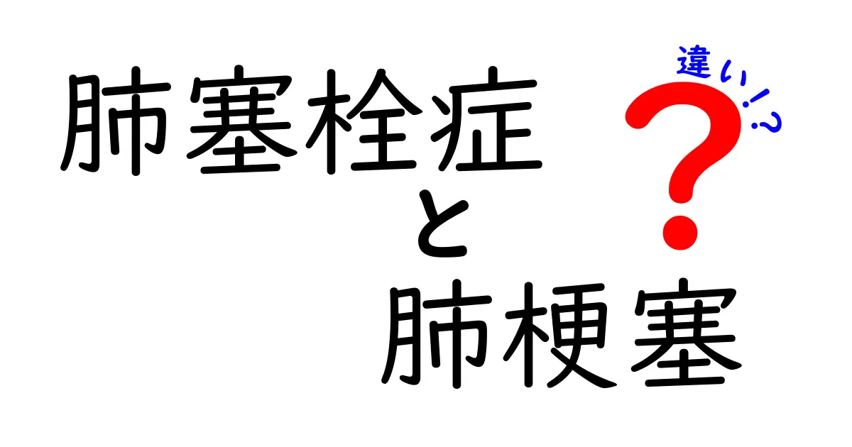 肺塞栓症と肺梗塞の違いを徹底解説！原因・症状・治療・予防を分かりやすく整理