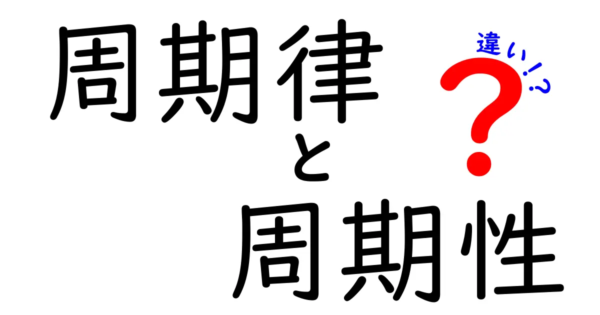 周期律・周期性・違いを徹底解説！中学生にも分かる科学の読み解き方