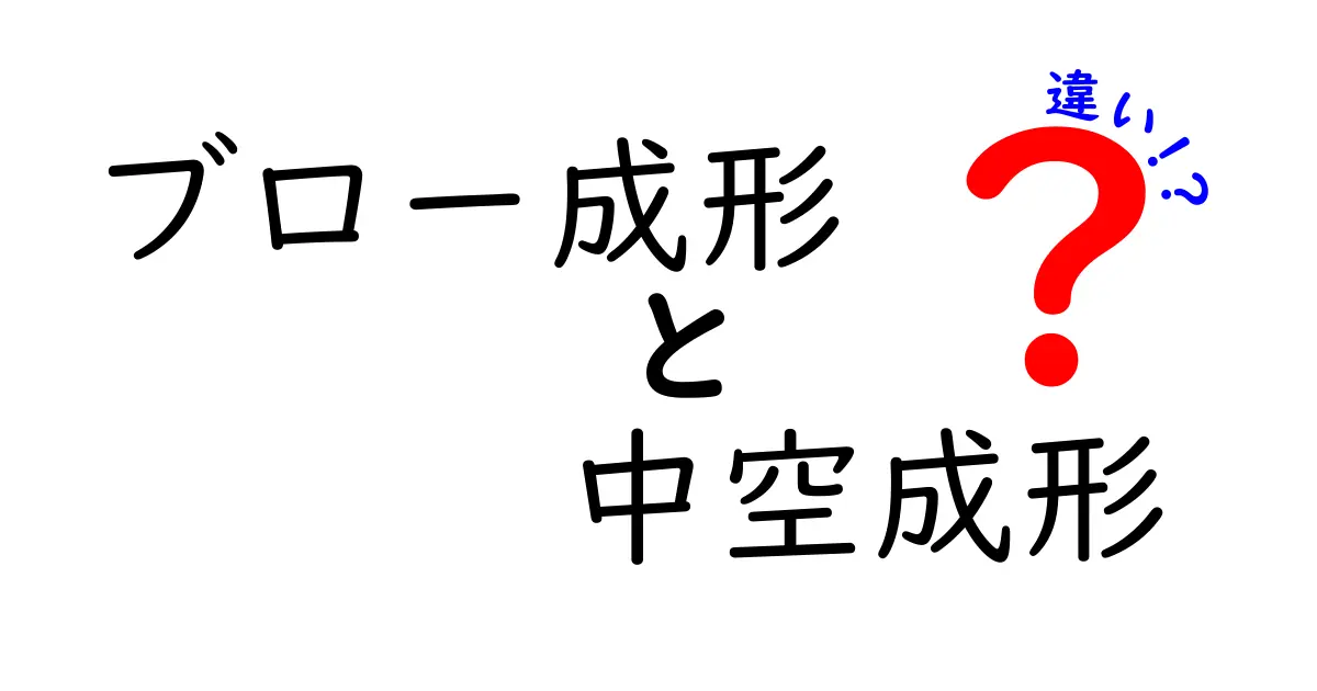 ブロー成形と中空成形の違いを徹底解説｜魅力と選び方を3つのポイントで図解