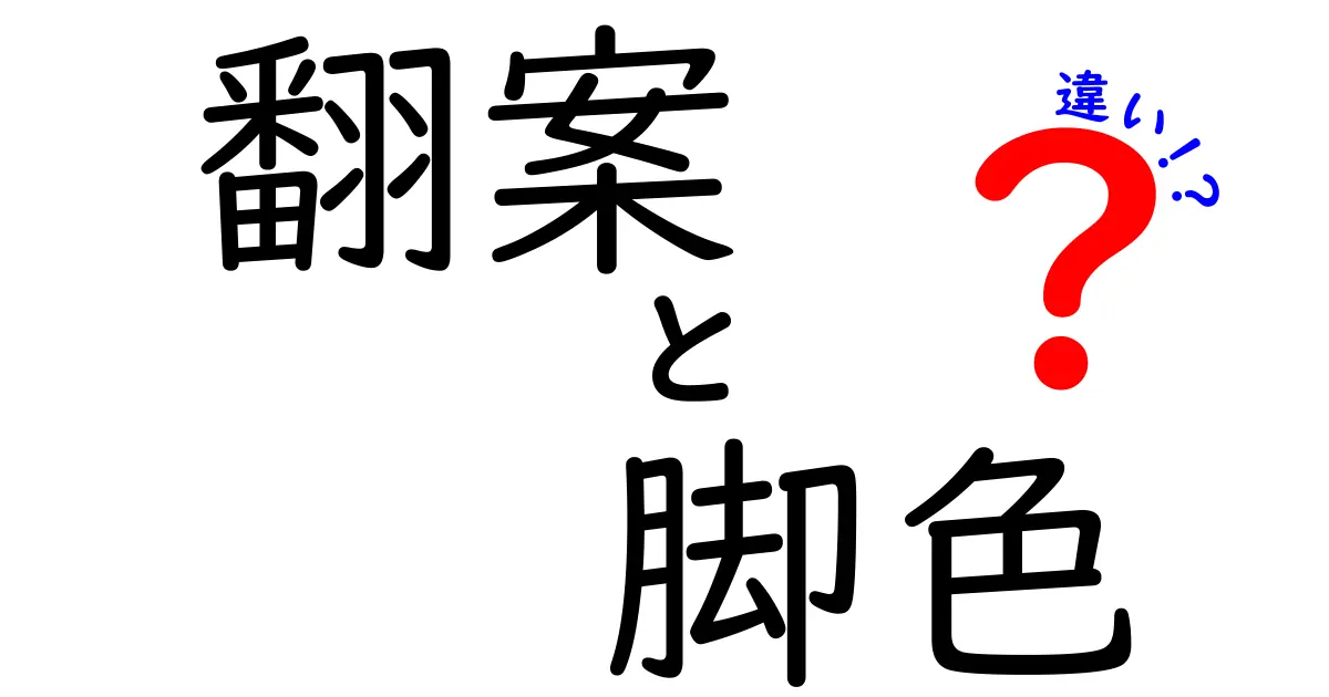 翻案と脚色の違いを徹底解説！原作を生かすのは翻案、作品を“別の形”にするのは脚色