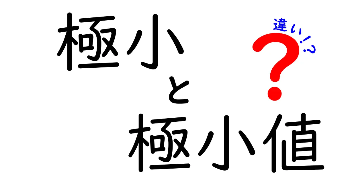 極小と極小値の違いを徹底解説！中学生にもわかる数学用語の使い分け