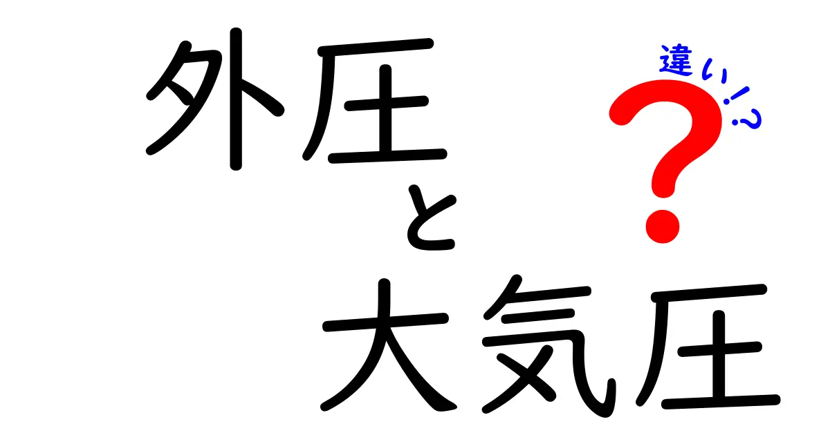 外圧と大気圧の違いをわかりやすく解説！中学生にも納得のポイントと日常の体感