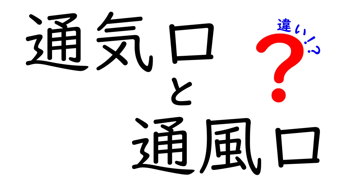 通気口と通風口の違いを徹底解説！意味・用途・設置場所までわかるやさしい解説