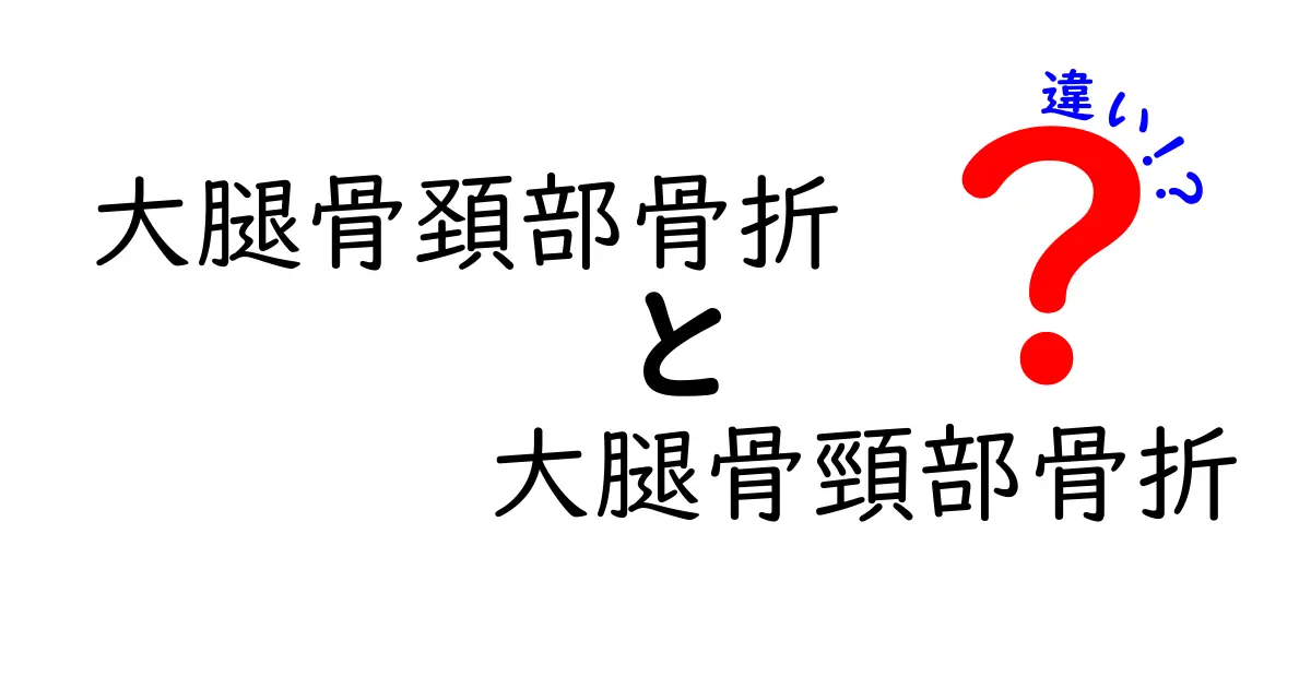 大腿骨頚部骨折と大腿骨頸部骨折の違いをわかりやすく徹底解説！名称の混乱を解消しよう