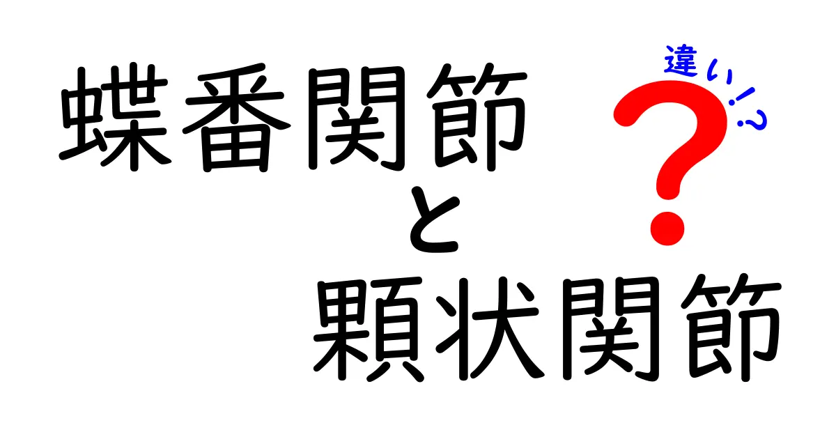 蝶番関節と顆状関節の違いを徹底解説！身の回りの動きを理解して楽しく学ぼう