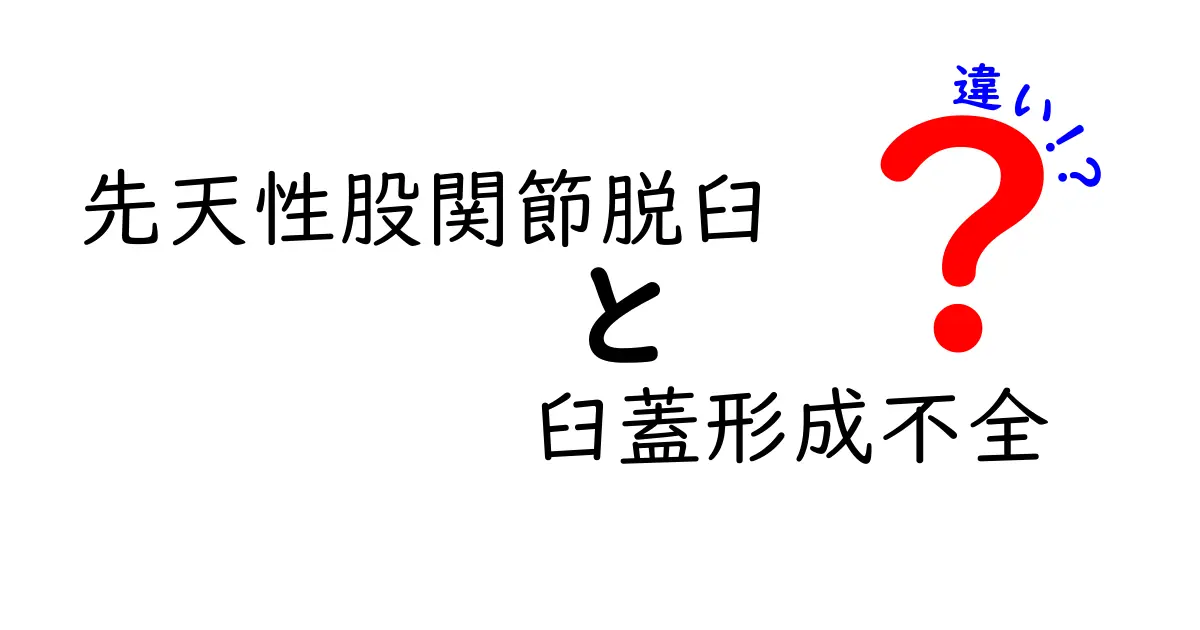 先天性股関節脱臼と臼蓋形成不全の違いを徹底解説！見分け方と治療の基礎
