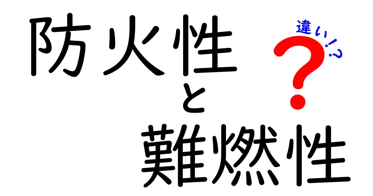 防火性と難燃性の違いを徹底解説！日常で役立つ基礎知識と誤解を解くポイント