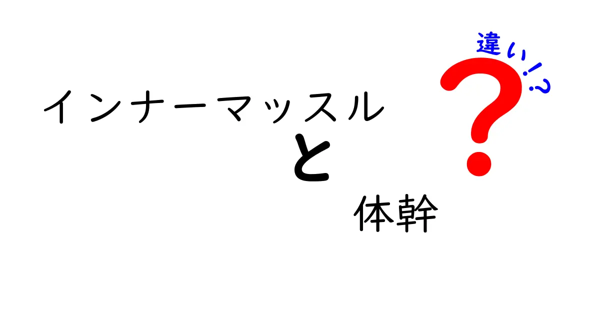 インナーマッスルと体幹の違いを徹底解説！意味から鍛え方まで一問一答