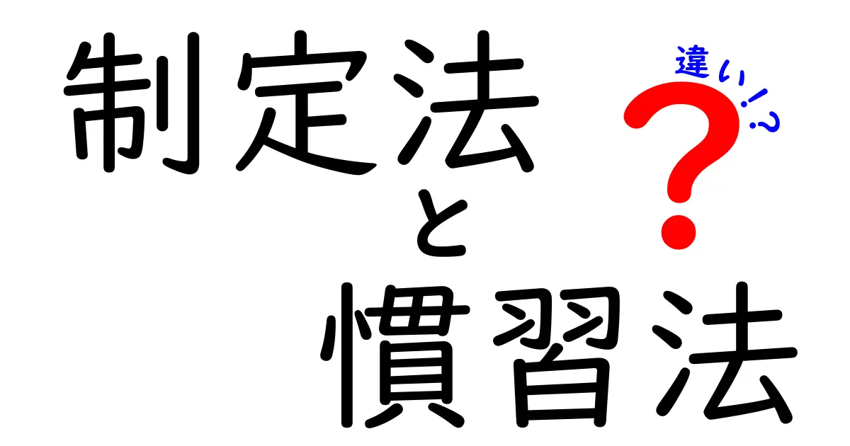 制定法と慣習法の違いを徹底解説｜身近な例でわかる基本