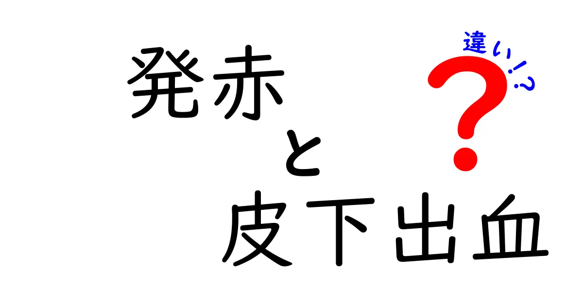 発赤と皮下出血の違いを徹底解説！見分け方と注意点を中学生にもわかる図解付き