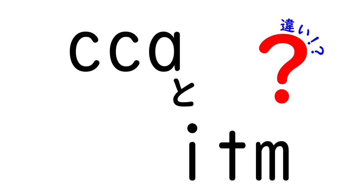 CCAとITMの違いを徹底解説！意味・使い方・実務でのポイントを中学生にも分かる言葉で