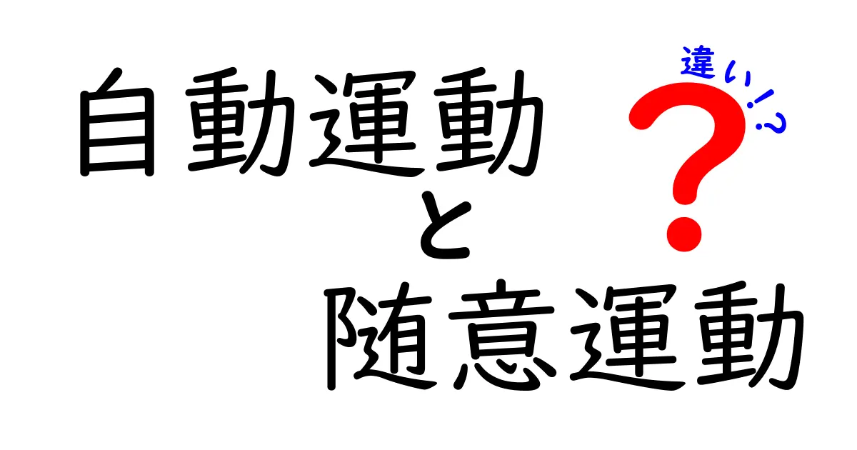 自動運動と随意運動の違いを分かりやすく徹底解説！中学生にも読める図解つきガイド