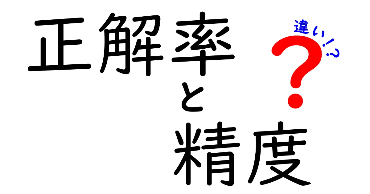 正解率と精度の違いを徹底解説！日常とデータ分析での使い分けガイド