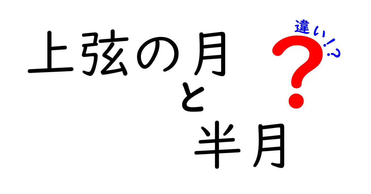 上弦の月と半月の違いをわかりやすく解説！月が見える仕組みを学ぶ入門ガイド