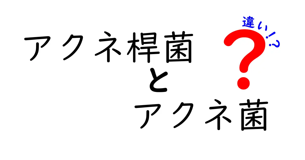 アクネ桿菌とアクネ菌の違いを徹底解説｜名前の謎と実際の役割をわかりやすく