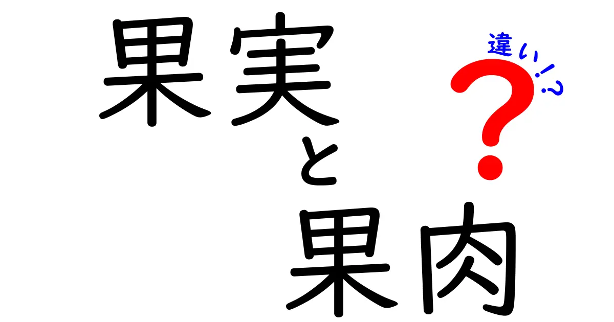 果実と果肉の違いとは？中学生にもわかる図解解説と見分け方