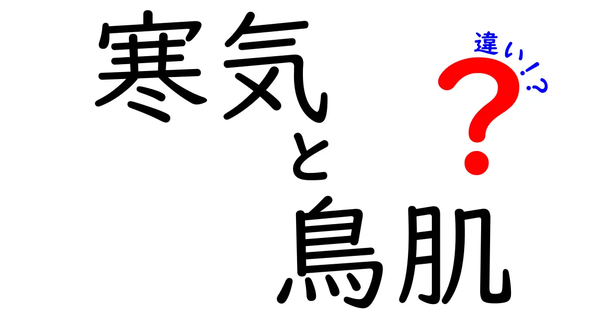 寒気と鳥肌の違いを徹底解説！見分け方と対処法を中学生にもわかりやすく