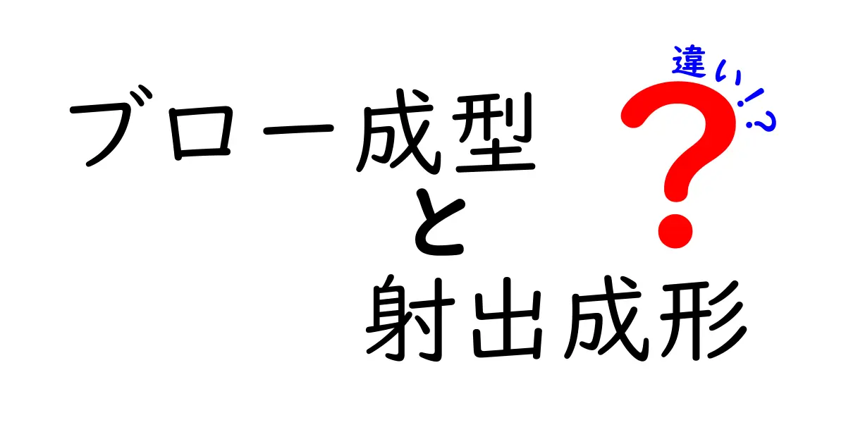 ブロー成型と射出成形の違いを徹底比較！誰でもすぐ分かる選び方ガイド
