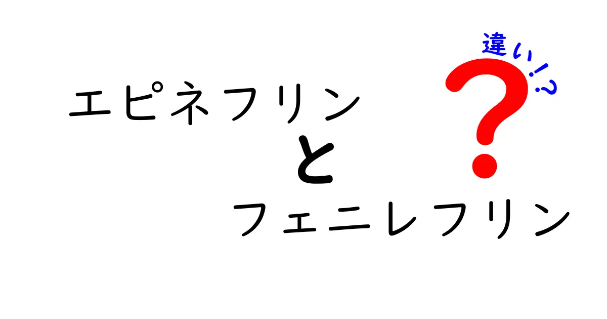 エピネフリンとフェニレフリンの違いをわかりやすく解説！作用・用途・副作用を徹底比較