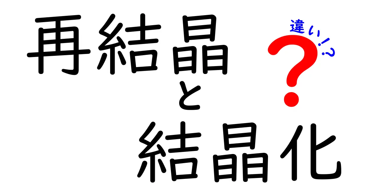 再結晶と結晶化の違いを徹底解説｜中学生にもわかる実験とポイント