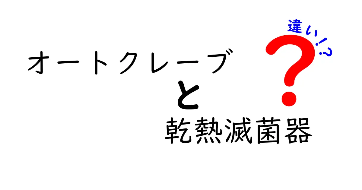 オートクレーブと乾熱滅菌器の違いをわかりやすく解説｜どちらを選ぶべきか基礎から徹底比較