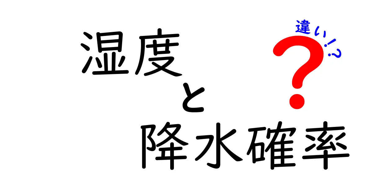 湿度と降水確率の違いを徹底解説！日常の天気情報を正しく読み解く3つのポイント