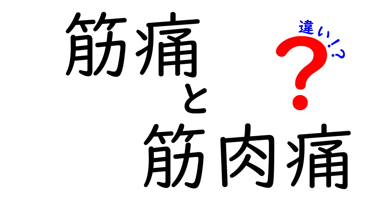 筋痛と筋肉痛の違いを徹底解説！痛みの正体と正しいケアを中学生にもわかりやすく