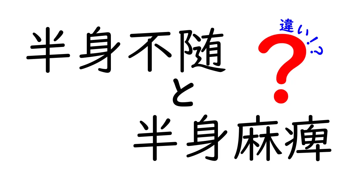 半身不随と半身麻痺の違いを徹底解説：原因・症状・日常の見分け方