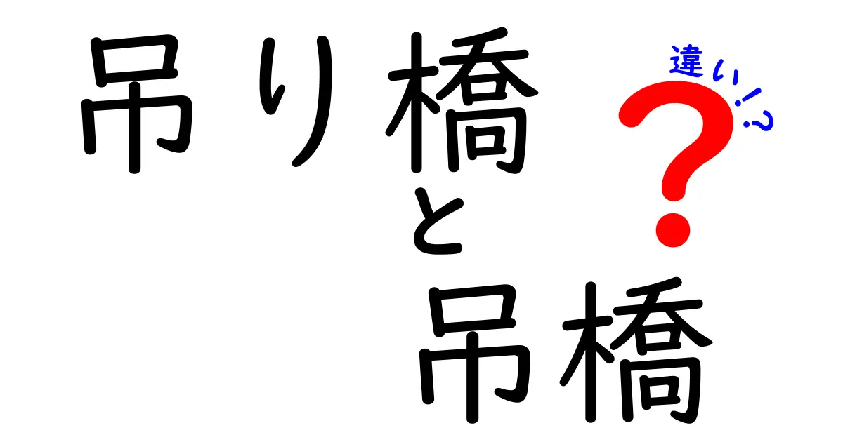 吊り橋と吊橋の違いを徹底解説！意味・使い方・語源まで中学生にもわかる解説