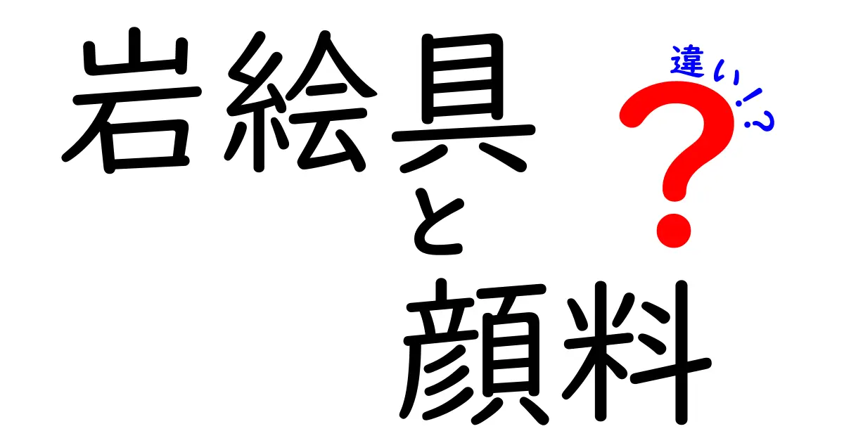 岩絵具と顔料の違いを徹底解説｜初心者でも分かる見分け方と使い分けのコツ