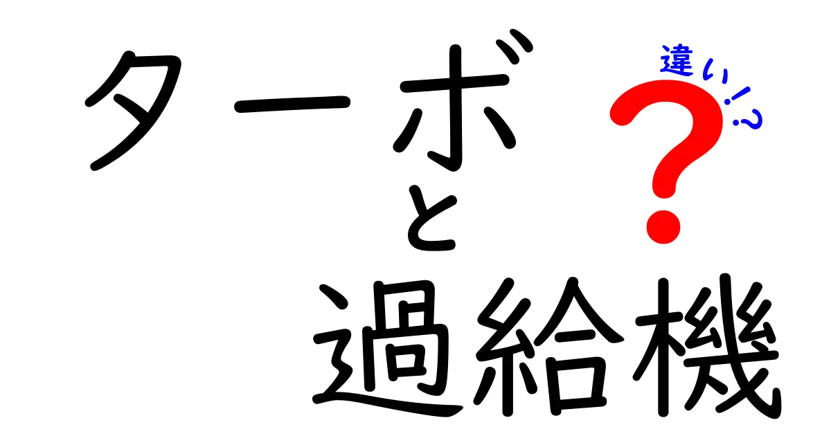 ターボと過給機の違いをわかりやすく解説｜ターボ 過給機 違いを理解しよう