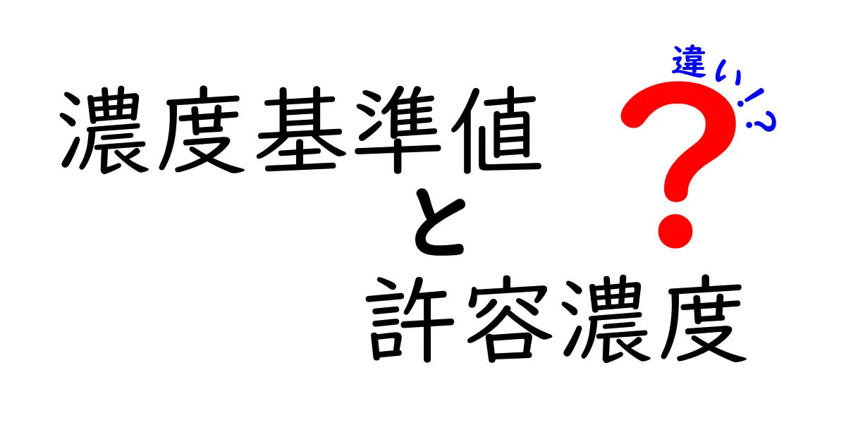 濃度基準値と許容濃度の違いを完全解説 日常生活で役立つ見分け方と注意点