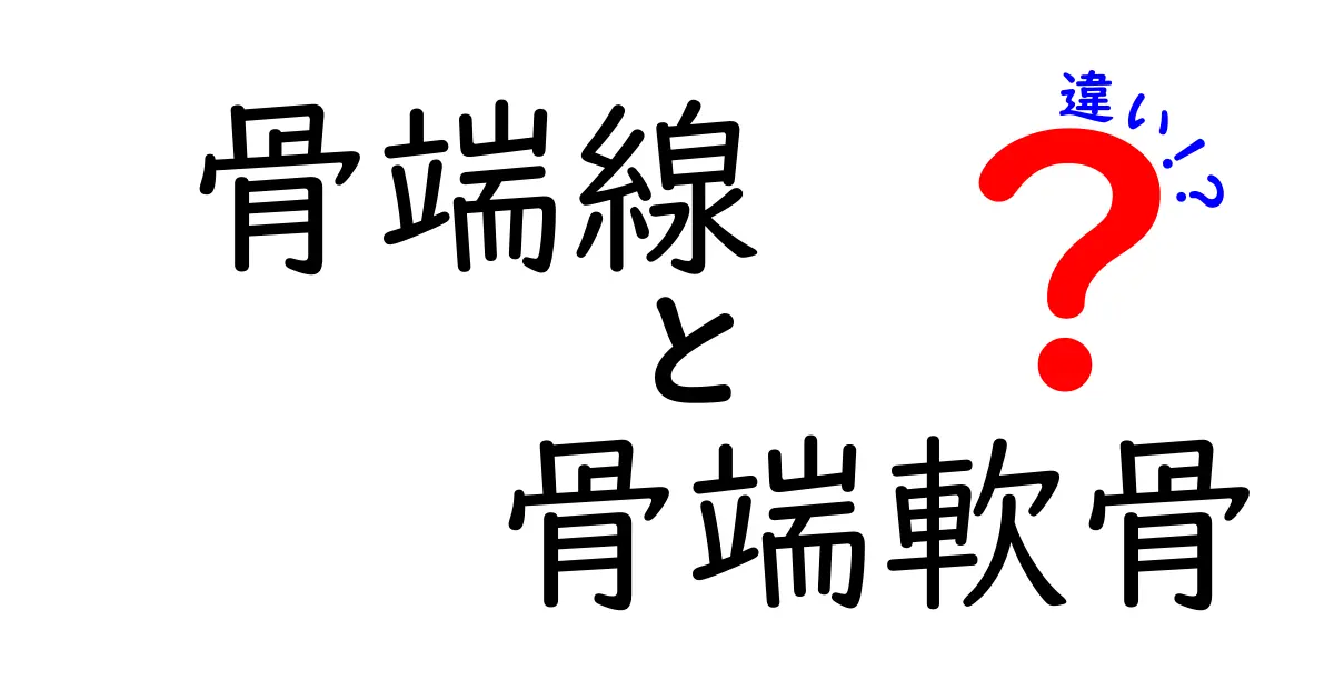 骨端線と骨端軟骨の違いを徹底解説｜中学生にも分かる図解入り