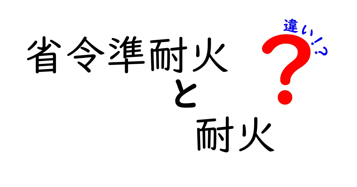 省令準耐火と耐火の違いを徹底解説｜建物の安全基準を中学生にもやさしく解説