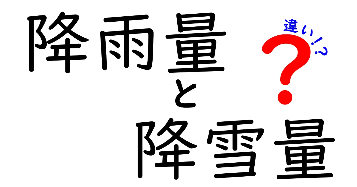 降雨量と降雪量の違いを徹底解説！天気予報をもっと賢く使う3つのポイント