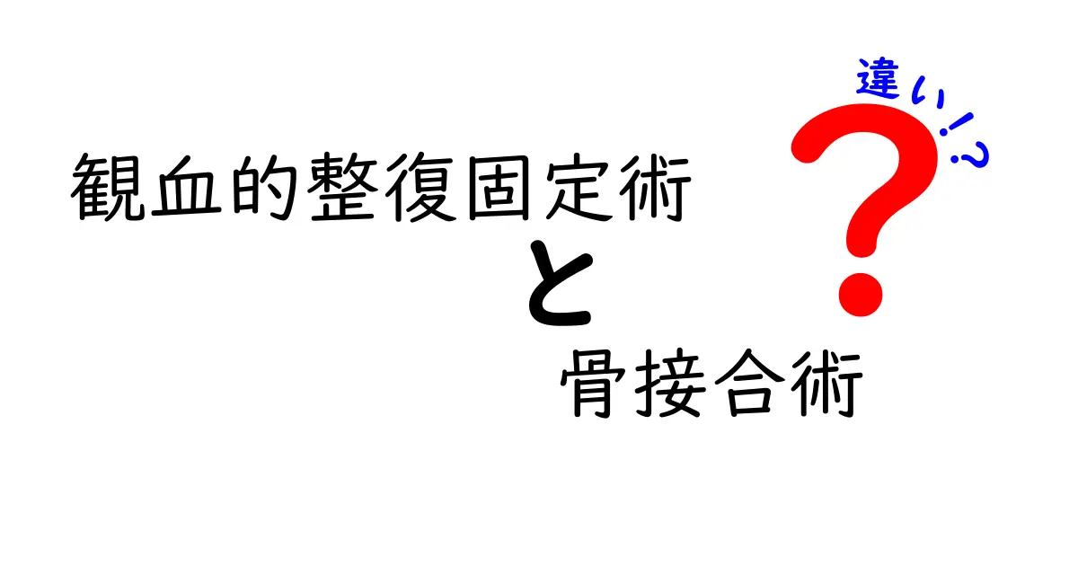 観血的整復固定術と骨接合術の違いを徹底解説 どちらを選ぶべきか初心者にもわかる指南書