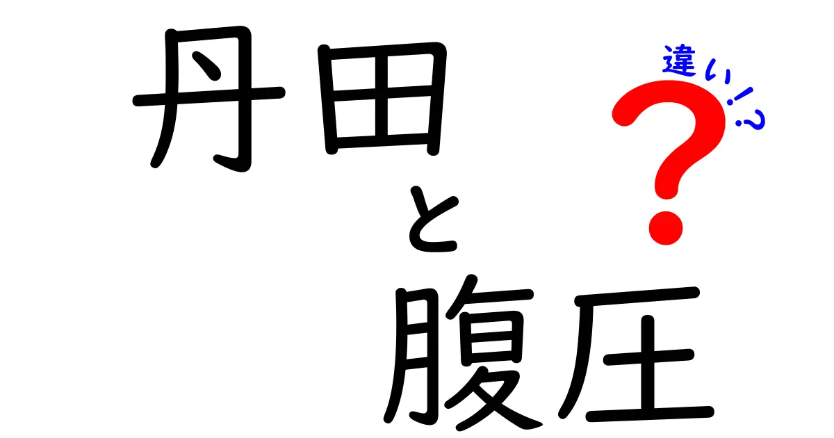 丹田と腹圧の違いを徹底解説｜中学生にもわかる体の仕組み
