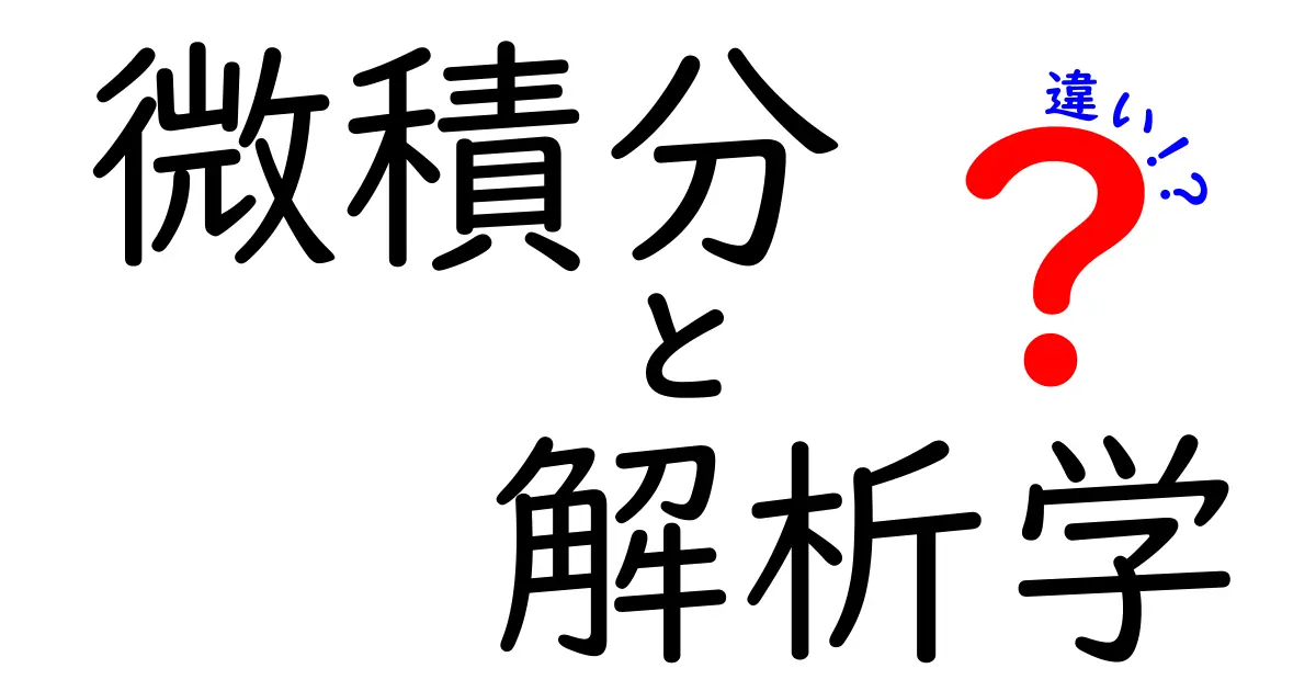 微積分と解析学の違いを徹底解説｜中学生にも分かるポイントと実例付き